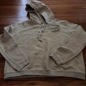 Aerie Cream Hooded Pullover